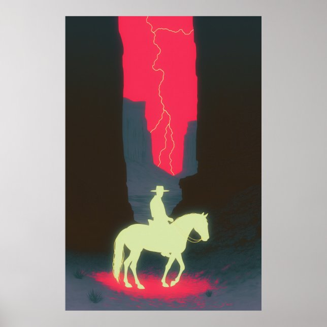 Póster Fluo Cowboy (Frente)