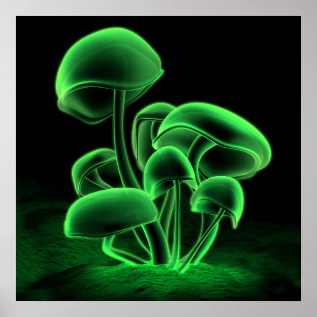Póster Fluorescencia verde (cuadrado) (Frente)