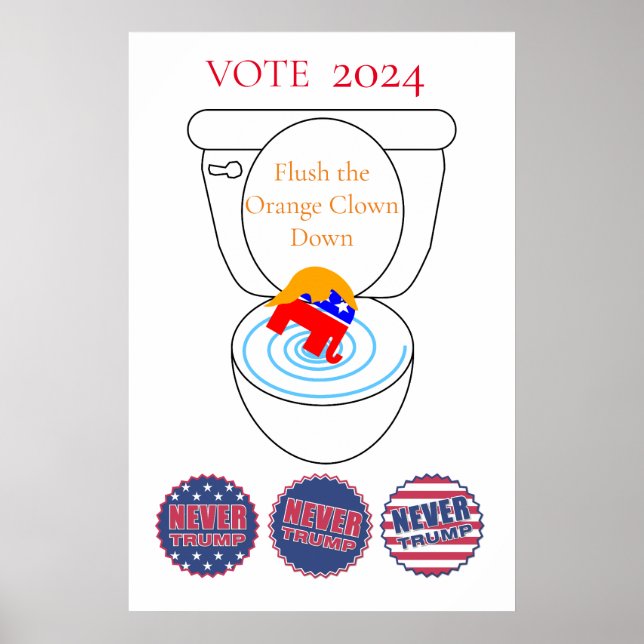 Póster Flush The Naranja Clown Thunder_Cove (Frente)