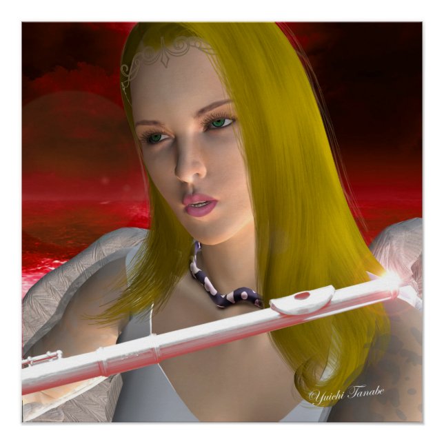 Póster Flute Angel 1 (Anverso)