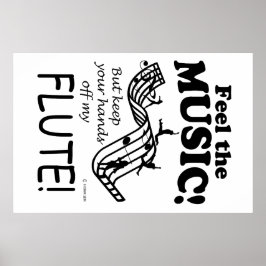 Póster Flute Feel The Music