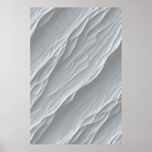 Póster Fluyendo los contornos blancos en la superficie Mi