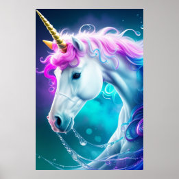 Póster Fluyendo Unicornio 6