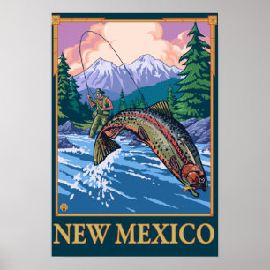 Póster Fly Fishing SceneNew Mexico