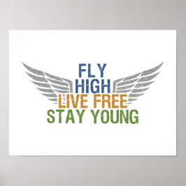 Póster FLY HIGH personalizado poster