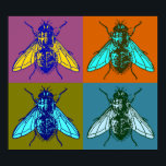 Póster Fly Pop Art<br><div class="desc">Las imágenes,  el arte y la ephemera de época se remasterizan en ropa,  arte y accesorios únicos. Todo tipo de diseños incluyendo etiquetas,  anuncios,  obras de arte y leña transformados en camisetas,  joyas,  posters y más.</div>