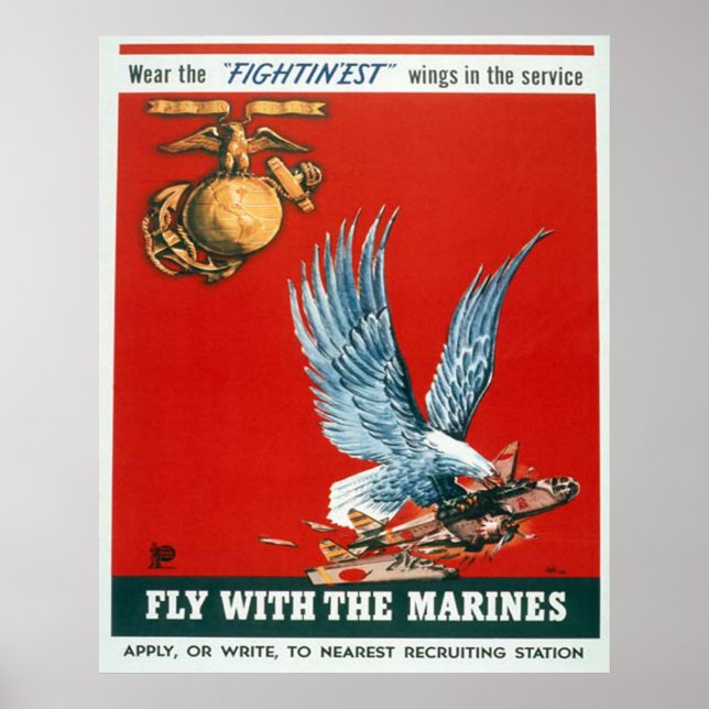 Póster Fly with the Marines (Frente)