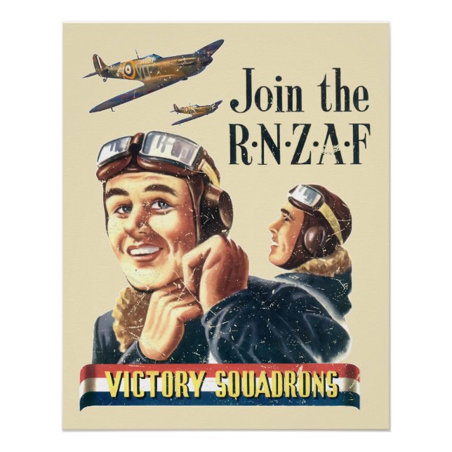Póster Fly with the Victory Squadrons | World War 2 (Anverso)