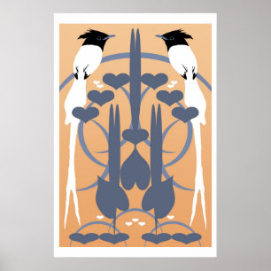Póster Flycatchers del paraíso