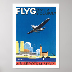 Póster Flyg sobre Estocolmo