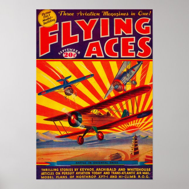 Póster Flying Aces Magazine Cover (Frente)