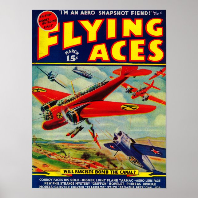 Póster Flying Aces Magazine Cover 4 (Frente)