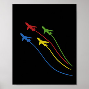 Póster Flying Airplanes Funny Aviation Aircraft Pilot