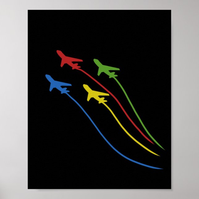 Póster Flying Airplanes Funny Aviation Aircraft Pilot (Frente)