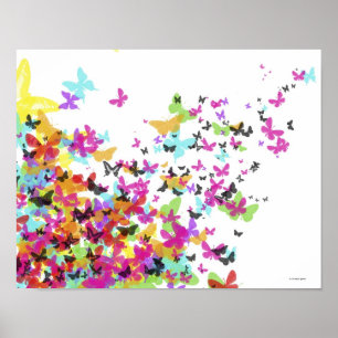 Póster Flying Butterflies