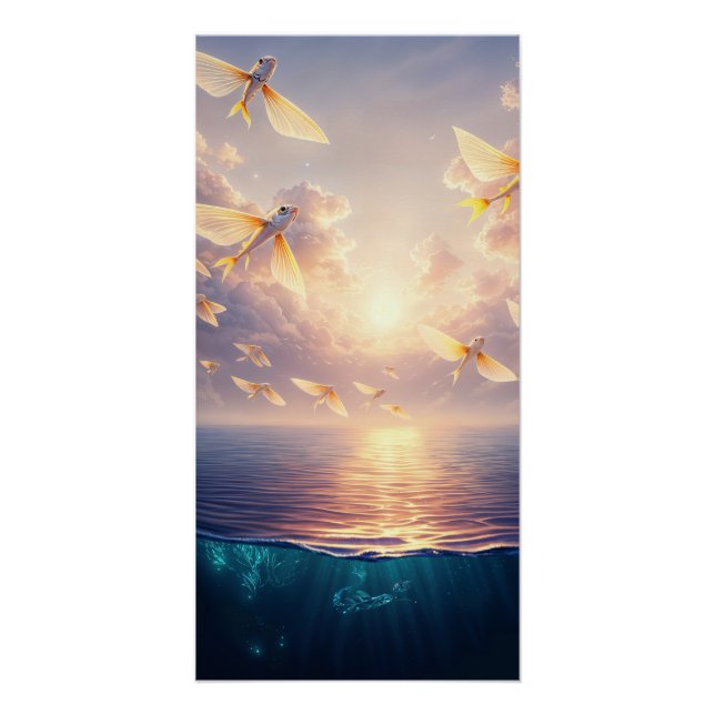 Póster Flying Fish Sunset (Anverso)