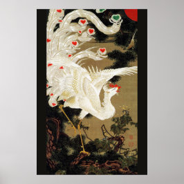 Póster FLYING LOVE PHOENIX,Feathers,Hearts Valentine Day