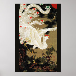 Póster FLYING LOVE PHOENIX,Feathers,Hearts Valentine Day