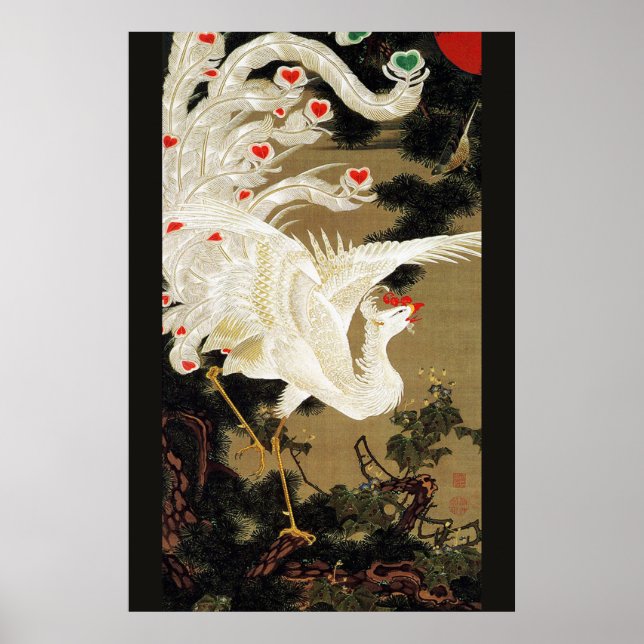 Póster FLYING LOVE PHOENIX,Feathers,Hearts Valentine Day (Frente)