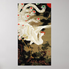 Póster FLYING LOVE PHOENIX,Feathers,Hearts Valentine Day