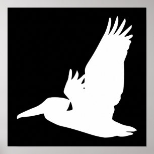Póster Flying Pelican
