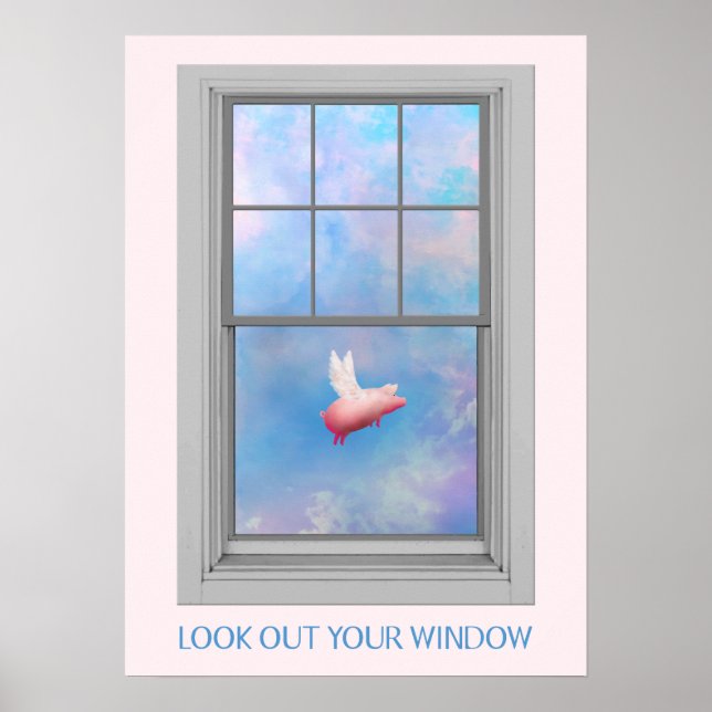 Póster Flying Pig-Look Out Your Window (Frente)