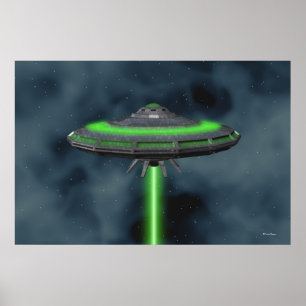 Póster Flying Saucer - Poster de Ciencia Ficción