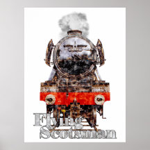 Flying Scotsman – Ilustración de Locomotora de Vap