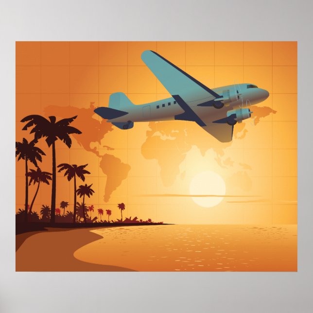 Póster Flying To Paradise - Various sizes available (Frente)