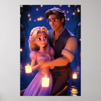 Póster Flynn y Rapunzel Poster de la pareja de tránglicos