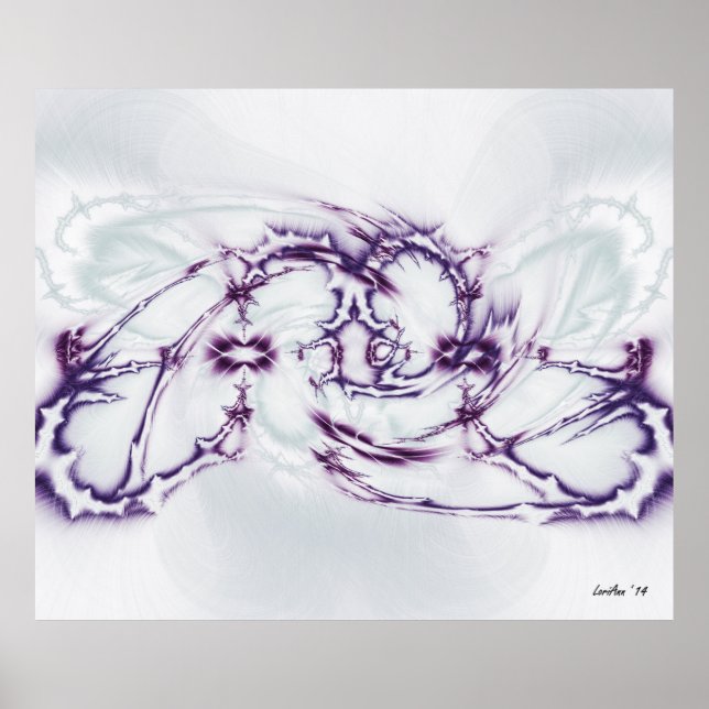 Póster FM - Violeta y Verde azulada 3 (Frente)