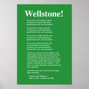Póster Foco en una buena educación… Wellstone