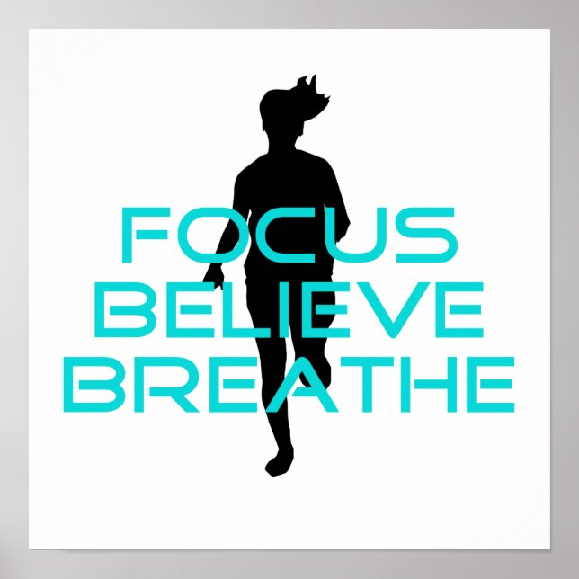 Póster Focus Believe Breathe Aqua (Frente)