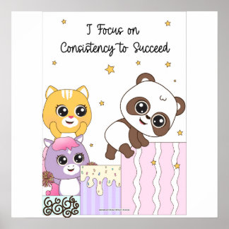 Póster Focus on consistency to succeed Wall art