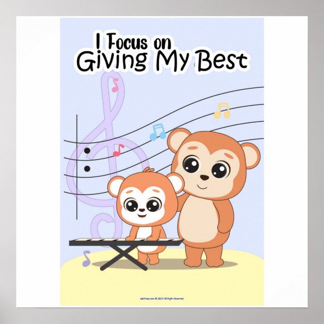 Póster Focus on giving your best Wall art (Frente)