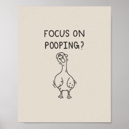 Póster Focus on pooping goose
