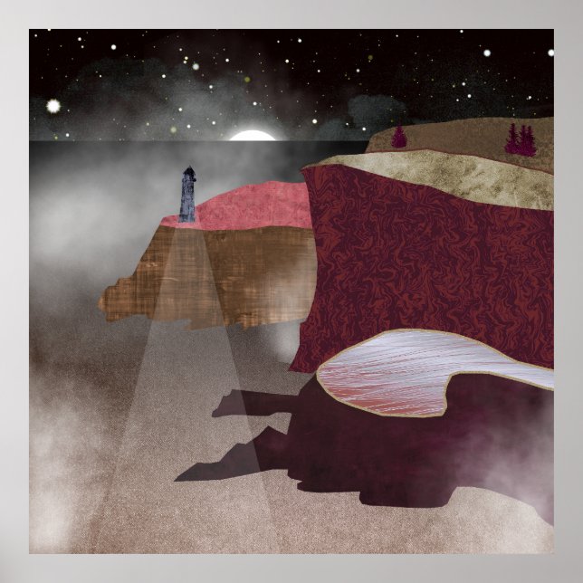 Póster Foggy Lighthouse (Frente)