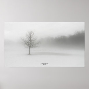 Póster Foggy Winscape Poster Monocromo