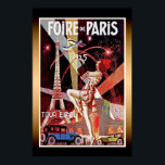 Póster Foire De Paris Eiffel Tower Art Deco Poster 1925<br><div class="desc">Foire De Paris poster de arte francés vintage de la Feria de París de los años 20 con la Torre Eiffel.</div>