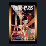 Póster Foire De Paris Eiffel Tower Art Deco Poster 1925<br><div class="desc">Foire De Paris poster de arte francés vintage de la Feria de París de los años 20 con la Torre Eiffel.</div>