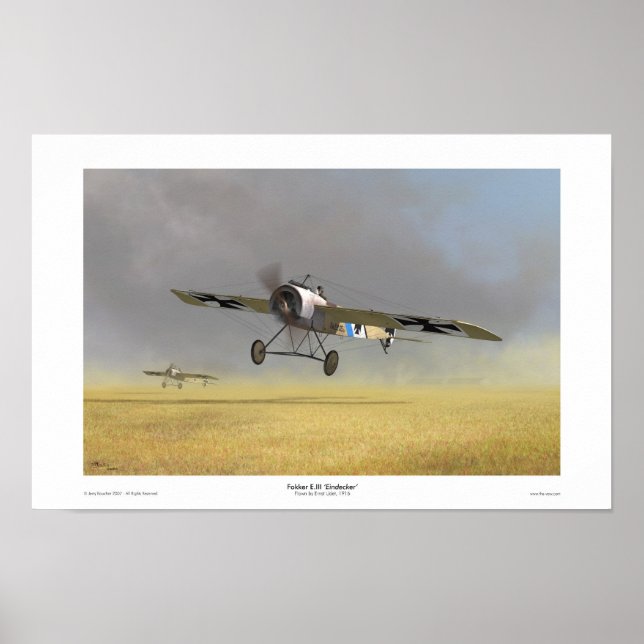 Póster Fokker E.III 'Eindecker' (Frente)