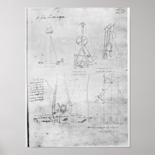 Póster Fol. 20r del manuscrito B, 1488-90 de París