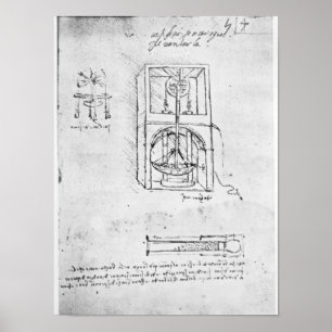 Póster Fol. 54r del manuscrito B, 1488-90 de París
