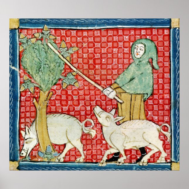 Póster Fol.59v Noviembre: Reunión de Acorns (Frente)