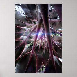 Póster folhas roxas