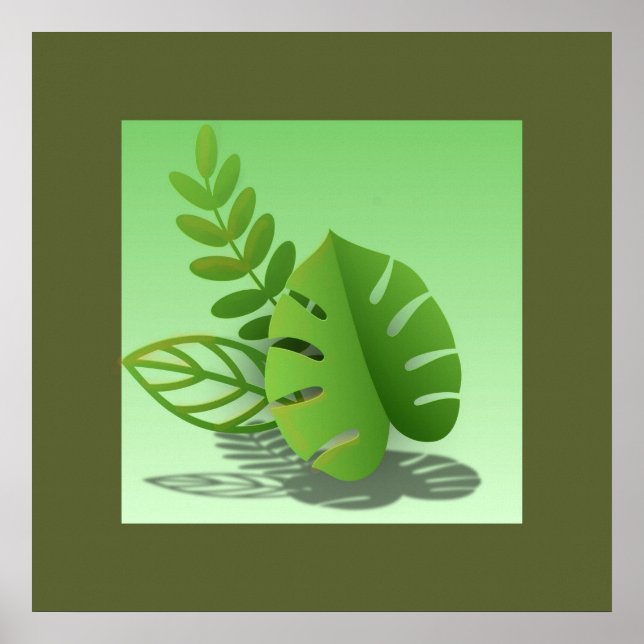 Póster Folhas Verdes (Frente)