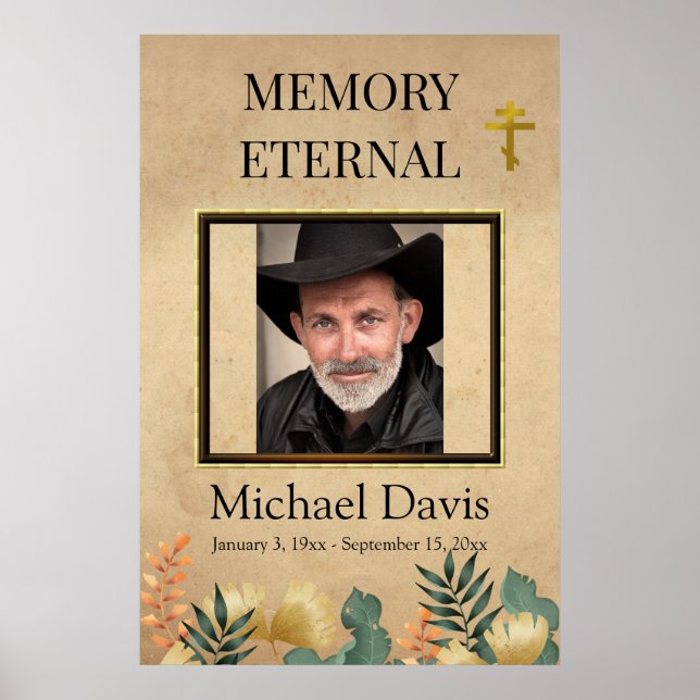 Póster Foliage Foliage Funeral Cristiano Ortodoxo (Frente)