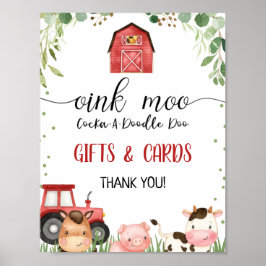 Póster Foliage Foliage Red Barn Foliage Rótulo de la fies