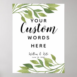 Póster foliage leaf green crea tu propio personalizado