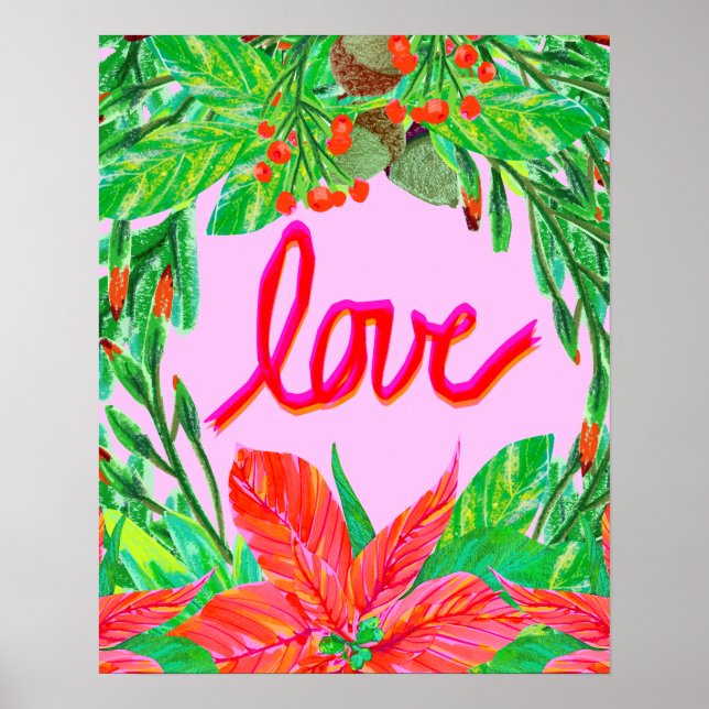 Póster Foliage navidades - Amor (Frente)